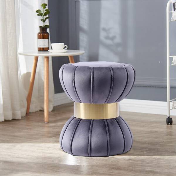 ขาย เก้าอี้เสริมสำหรับห้องนอนห้องรับแขก สีเทา - Decorative Stool IV