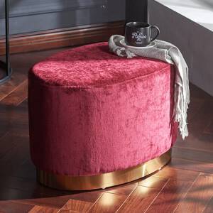 ขาย เก้าอี้สำหรับตกแต่งบ้านรูปทรงวงรี สีแดงเลือดหมู ราคาพิเศษ - Ellipse Decorating Stool