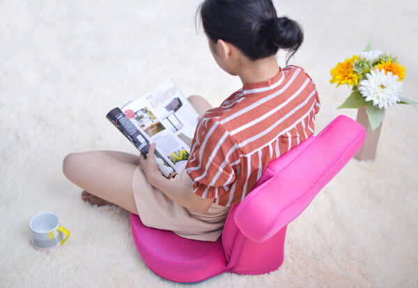 เก้าอี้นั่งพื้นเล่นเกมส์สไตล์ญี่ปุ่น สีชมพู