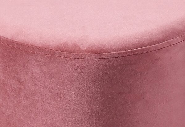 เบาะ ม้านั่งเก้าหุ้มกำมะหยี่รูปทรงหัวใจ สีชมพู Hearty Stool