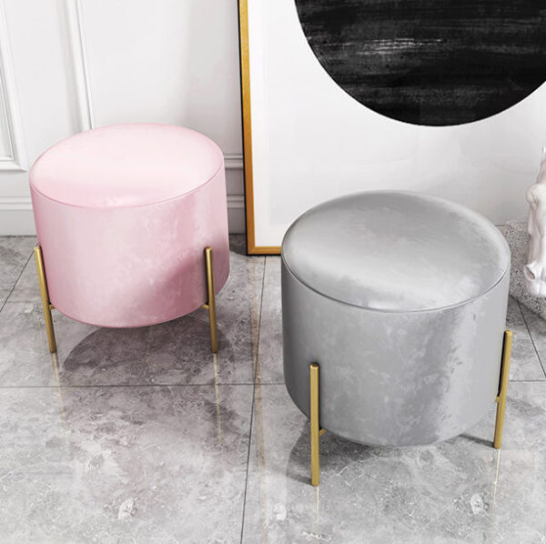 Round Velvet Stool เก้าอี้สำหรับแต่งบ้าน