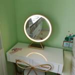 ขาย กระจกตั้งโต๊ะเครื่องแป้งทรงกลมสีทอง Circle Golden Mirror II ราคา