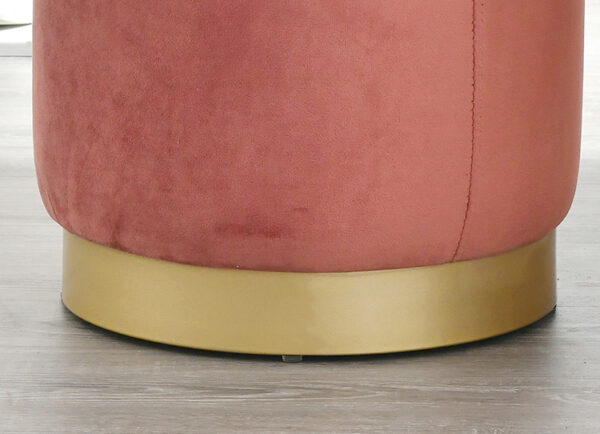 เบาะ เก้าอี้หุ้มกำมะหยี่สำหรับแต่งบ้าน สีชมพูเข้ม ราคา - Velvet Stool