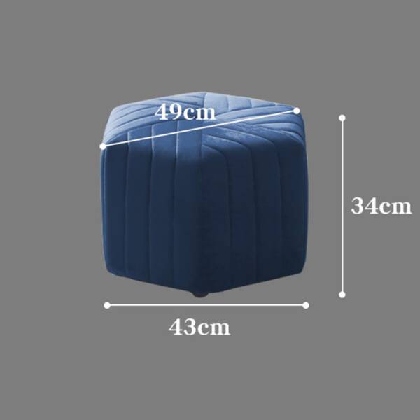 ขนาด ม้านั่งทรงหกเหลี่ยมสำหรับตกแต่งบ้านหุ้มกำมะหยี่