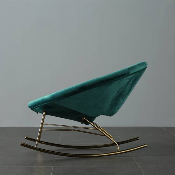 ด้านข้าง เก้าอี้โยกหุ้มกำมะหยี่ Premium Rocking Chair