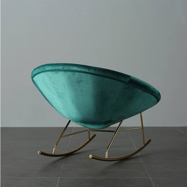 ด้านหลัง เก้าอี้โยกหุ้มกำมะหยี่ Premium Rocking Chair