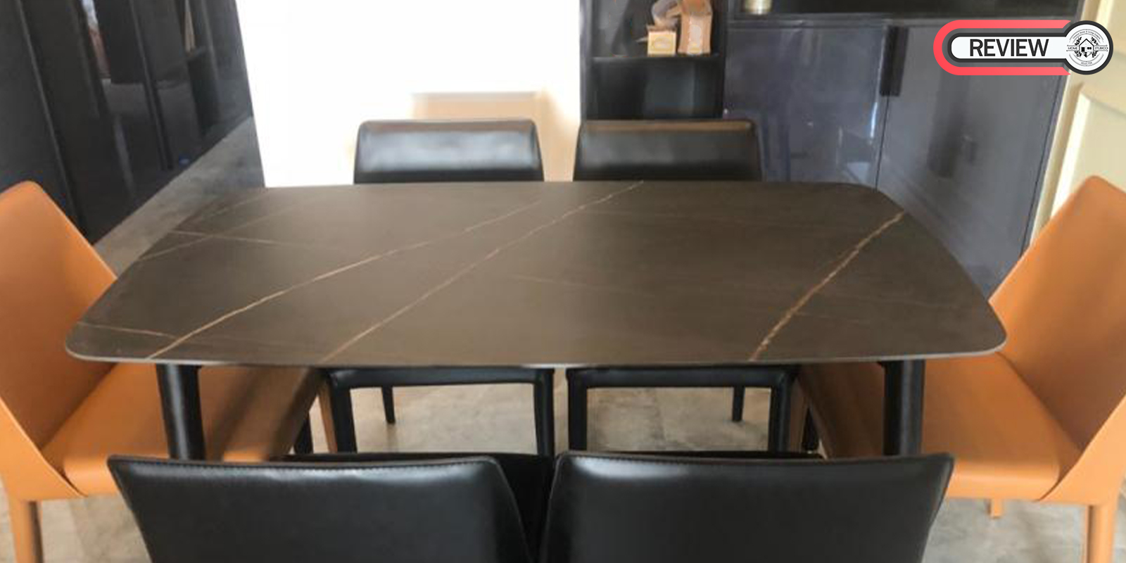 รีวิว โต๊ะทานข้าวท็อปหินอ่อนสีดำ