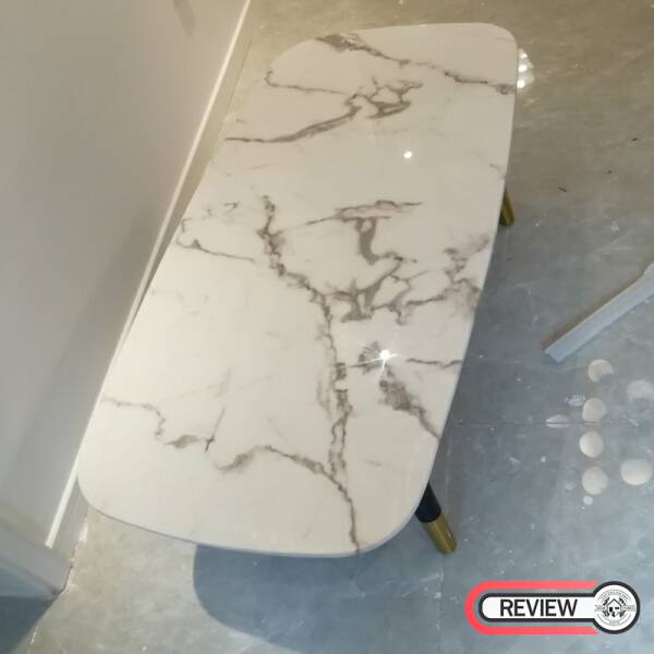 รีวิว โต๊ะกลางท็อปหินอ่อนห้องรับแขก - Premium Marble Coffee Table
