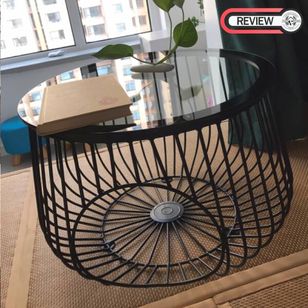 รีวิว โต๊ะกลางท็อปกระจกนิรภัยทรงตะกร้า - Pet Basket Coffee Table