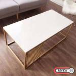 รีวิว โต๊ะกลางห้องรับแขกท็อปหินอ่อนสี่เหลี่ยมผืนผ้า - Rectangle Golden Coffee Table