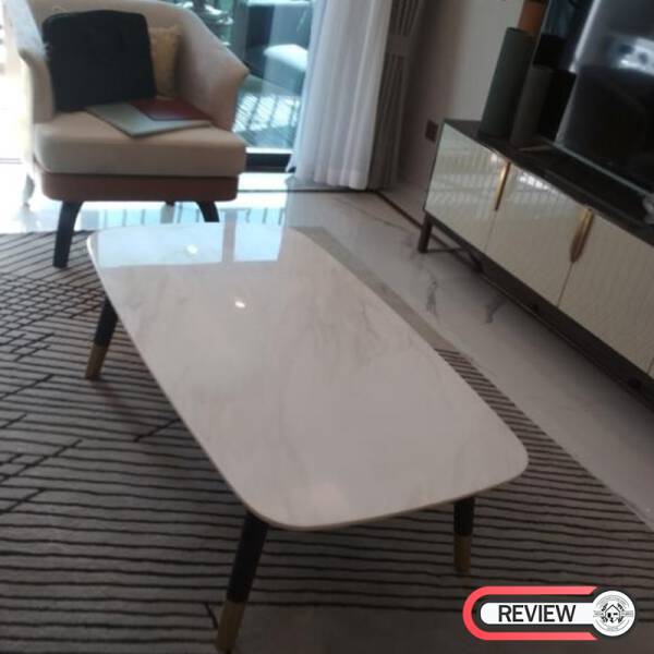 รีวิว โต๊ะกลางท็อปหินอ่อนห้องรับแขก - Premium Marble Coffee Table