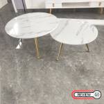 รีวิว ชุดโต๊ะกลางท็อปหินอ่อนสำหรับตกแต่งบ้าน 2 ตัว - Circle Design Coffee Table Set II