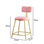 Size Velvet Chair ขนาด เก้าอี้พนักพิง
