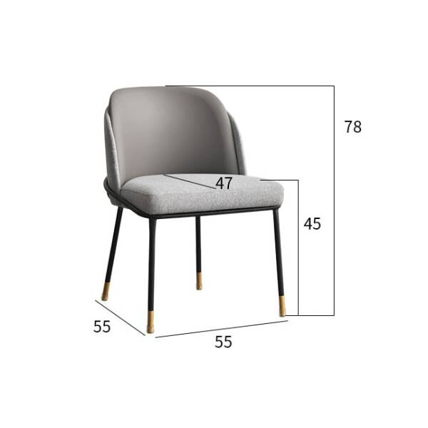 ขนาด เก้าอี้พร้อมพนักพิงสำหรับตกแต่งบ้าน - Decorating Chair