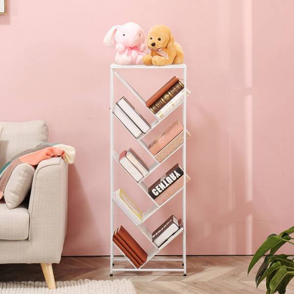 ขาย ชั้นวางหนังสือสำหรับตกแต่งบ้าน White Iron Book Shelf พิเศษลด