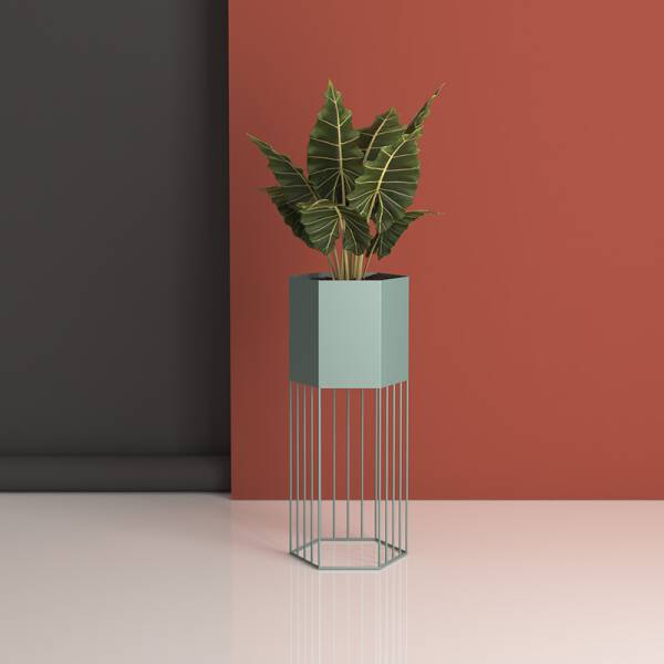 ขาย กระถางต้นไม้สำหรับตกแต่งบ้านและสวน Hexagon Decorative Flower Pot