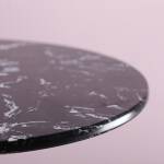 ท็อป โต๊ะข้างเตียง โต๊ะข้างโซฟา ท็อปหินอ่อน ฐานหินอ่อน สีดำ - Premium Marble Side Table
