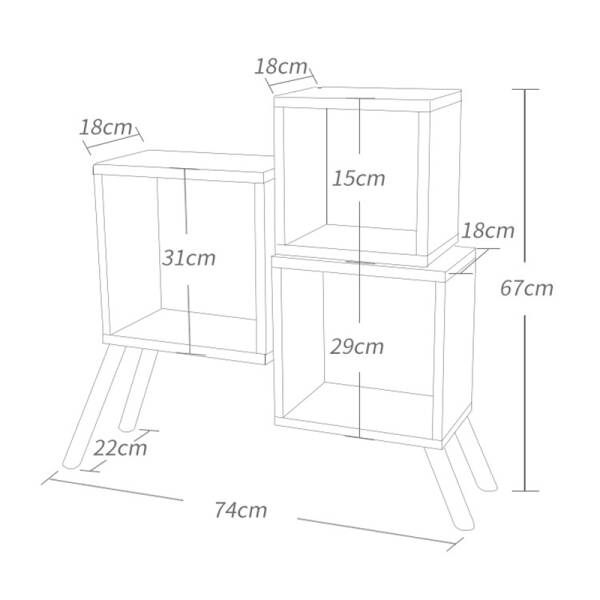 ขาย ชั้นวางของไม้อเนกประสงค์ Wooden Decorative Shelf