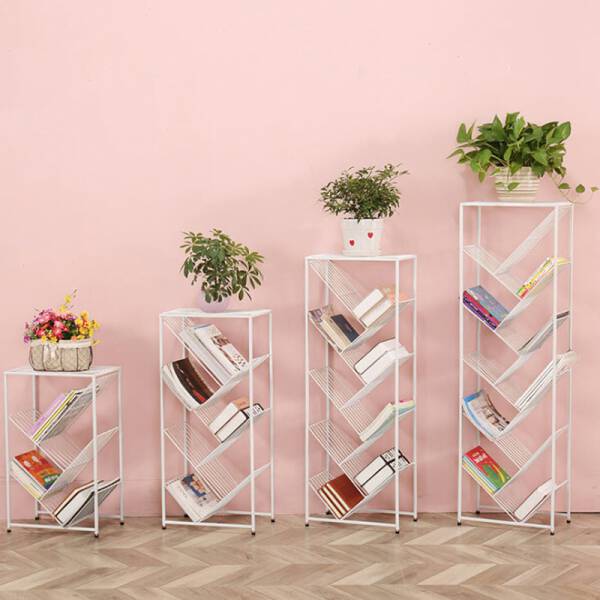 ขาย ชั้นวางหนังสือสำหรับตกแต่งบ้าน White Iron Book Shelf ลดพิเศษ