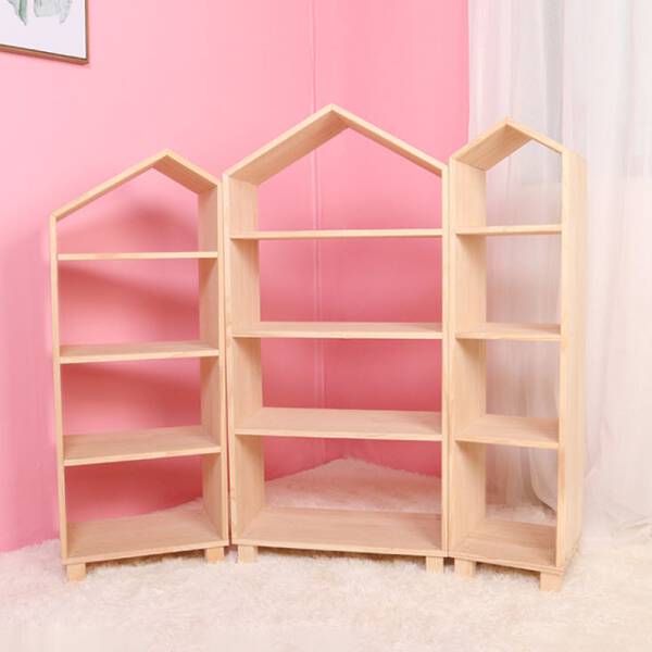 ขาย ชั้นวางของอเนกประสงค์สไตล์มินิมอล Wooden Decorative Book Shelf พิเศษราคา