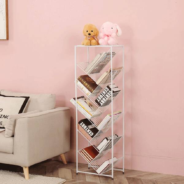 ขาย ชั้นวางหนังสือสำหรับตกแต่งบ้าน White Iron Book Shelf