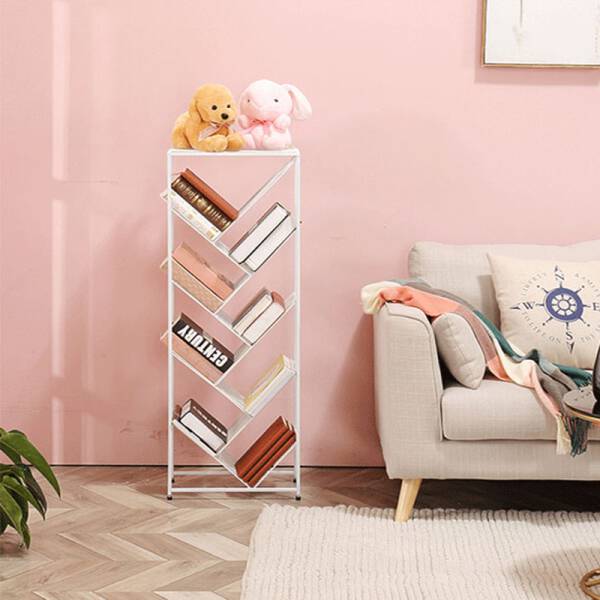 ขาย ชั้นวางหนังสือสำหรับตกแต่งบ้าน White Iron Book Shelf ลด