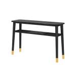 โต๊ะ ไซด์บอร์ด ท็อปหินอ่อน สไตล์พรีเมี่ยม ท็อปหินสีดำ โครงขาสีดำ