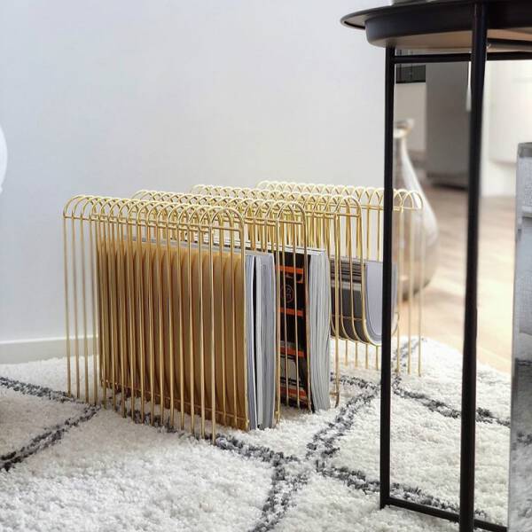 ขาย ชั้นวางหนังสือสำหรับตกแต่งบ้าน Golden Decorative Magazine Rack ลดราคา
