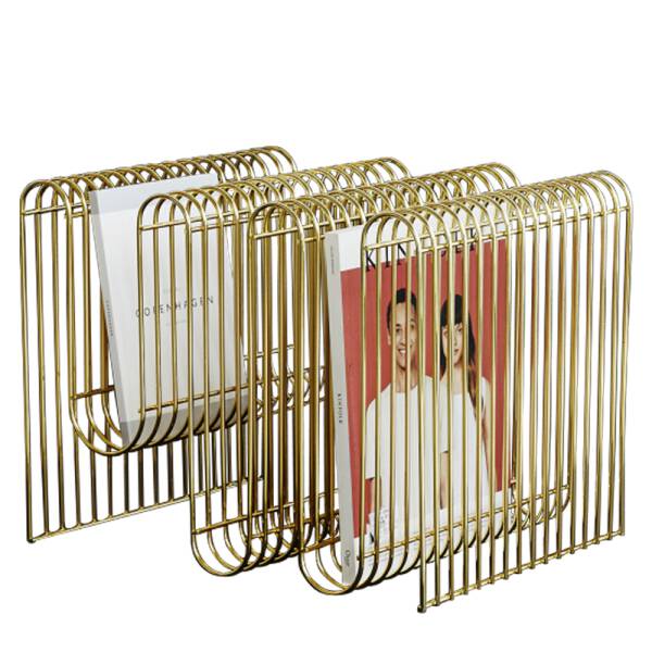ขาย ชั้นวางหนังสือสำหรับตกแต่งบ้าน Golden Decorative Magazine Rack