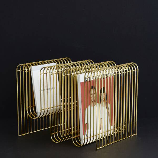 ขาย ชั้นวางหนังสือสำหรับตกแต่งบ้าน Golden Decorative Magazine Rack ลดราคา