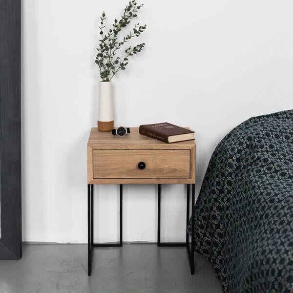 ขาย โต๊ะข้างโซฟา โต๊ะข้างเตียง ท็อปไม้ สไตล์ลอฟท์ I & W Side Table ราคาพิเศษ