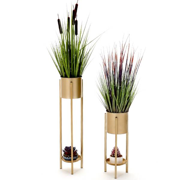 ขาย กระถางต้นไม้ตกแต่งบ้านและสวน Golden Flower Pot B