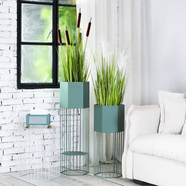 ขาย กระถางต้นไม้สำหรับตกแต่งบ้านและสวน Hexagon Decorative Flower Pot ราคาลด พิเศษ