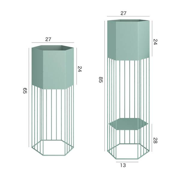 ขาย กระถางต้นไม้สำหรับตกแต่งบ้านและสวน Hexagon Decorative Flower Pot ขนาด