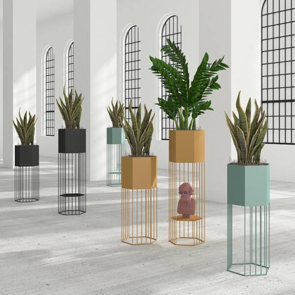 ขาย กระถางต้นไม้สำหรับตกแต่งบ้านและสวน Hexagon Decorative Flower Pot ราคา ลดพิเศษ