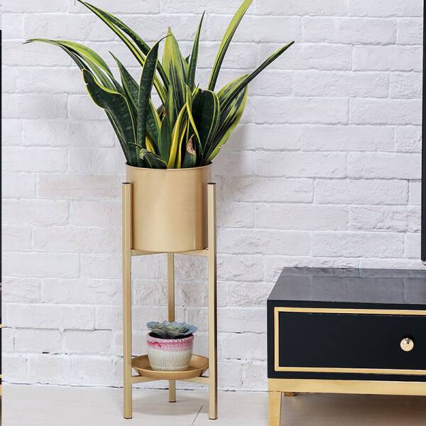 ขาย กระถางต้นไม้ตกแต่งบ้านและสวน Golden Flower Pot B ลด