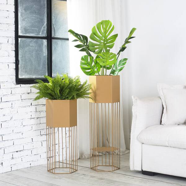ขาย กระถางต้นไม้สำหรับตกแต่งบ้านและสวน Hexagon Decorative Flower Pot ลด ราคา