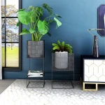 ขาย กระถางต้นไม้สำหรับตกแต่งบ้านและสวน Iron Flower Shelf ลดราคา