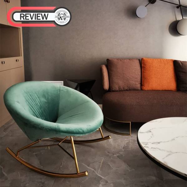 รีวิว เก้าอี้โยกหุ้มกำมะหยี่