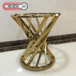 รีวิว โต๊ะข้างเตียง โต๊ะข้างโซฟา ขาสแตนเลส ท็อปหินอ่อน - Revolute Marble Side Table