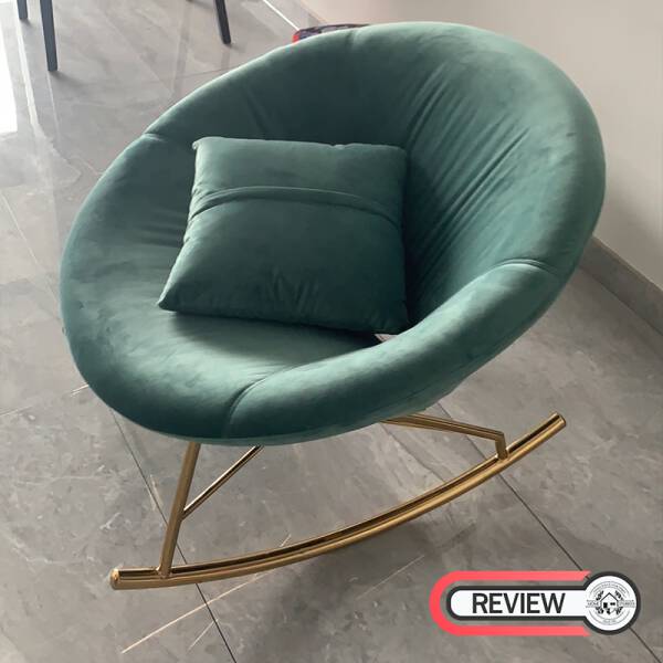 รีวิว เก้าอี้โยกหุ้มกำมะหยี่