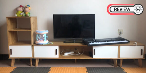 รีวิว โต๊ะสำหรับวางทีวีมีไม้ไผ่ สไตล์มินิมอล Size XL