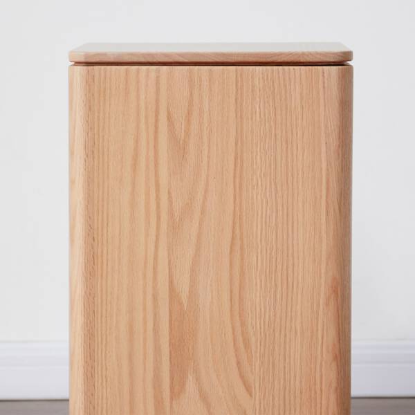 ด้านข้าง โต๊ะข้าง อเนกประสงค์ ท็อปไม้แท้ พร้อมชั้นชักสองชั้น