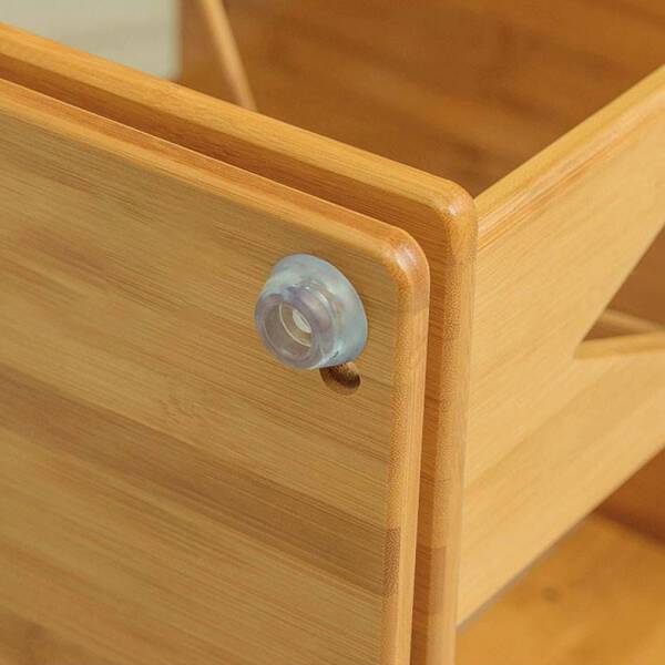 ขาย ชั้นเก็บหนังสือตั้งพื้นหมุนได้ 360 องศา Bamboo Rotating Book Shelf ราคาลด
