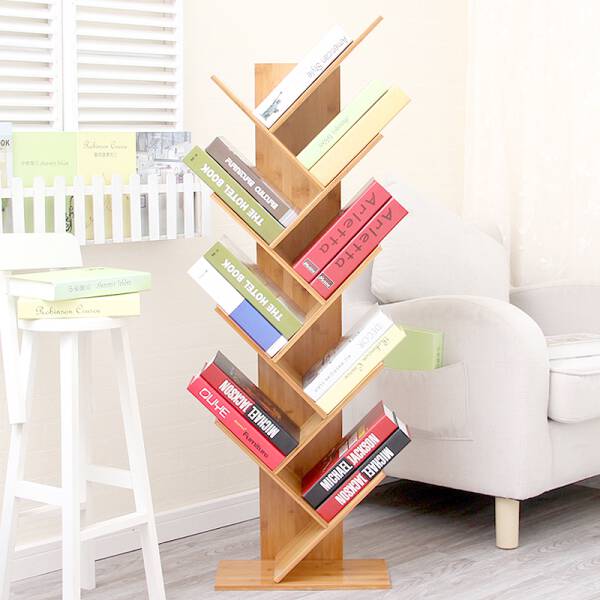 ขาย ชั้นเก็บหนังสือตั้งพื้น Wooden Book Shelf ลดราคาพิเศษ
