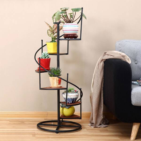 ขาย ชั้นวางกระถางต้นไม้บันไดวน Spiral Staircase Flower Pot Shelf ลด ราคา พิเศษ