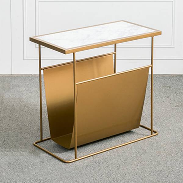 โต๊ะข้างเตียง โต๊ะข้างโซฟา อเนกประสงค์ ท๊อปหินอ่อนแท้ – Versatile Genuine Marble Side Table