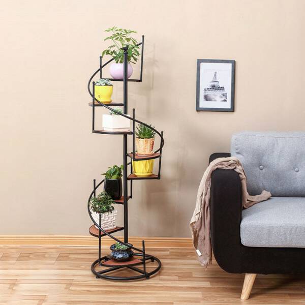 ขาย ชั้นวางกระถางต้นไม้บันไดวน Spiral Staircase Flower Pot Shelf ลดราคาพิเศษ