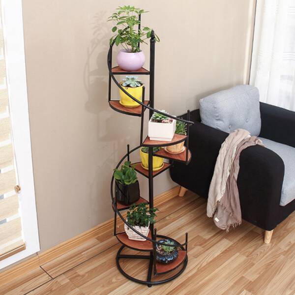 ขาย ชั้นวางกระถางต้นไม้บันไดวน Spiral Staircase Flower Pot Shelf ราคาพิเศษ