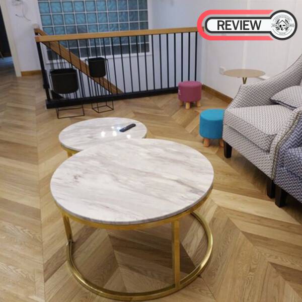 รีวิว โต๊ะกลางห้องรับแขกหินอ่อนชุด 2 ตัว - Marble Coffee Table Set